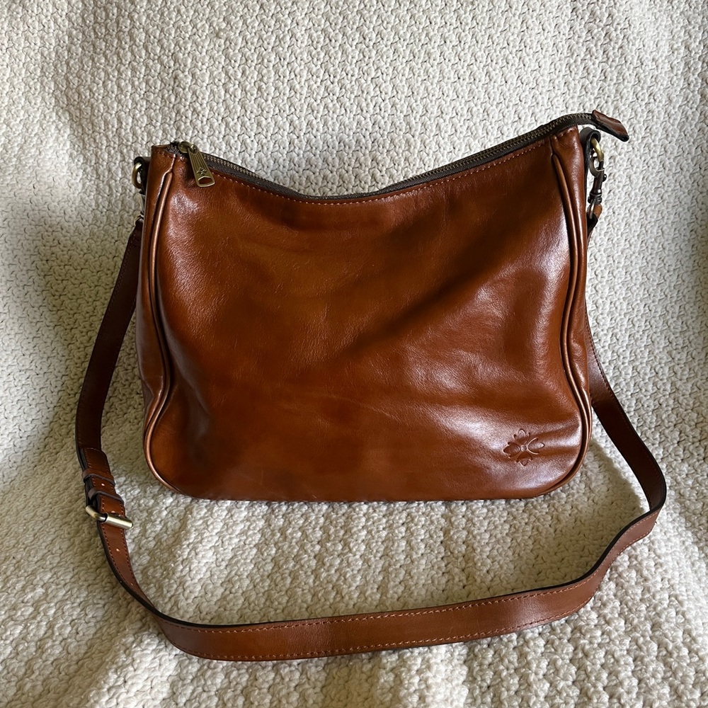 Patricia Nash Athani Leather Shoulder Crossbody Handbag Zip Top